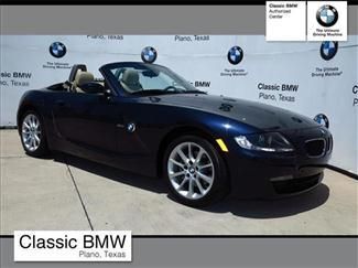 07 bmw z4 3.0 only 36k miles - right colors - monaco blue with beige-very nice!!