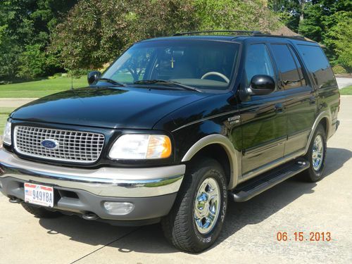 1999 ford expedition eddie bauer 5.4l v8 4x4 w/tow pkg, 3rd row &amp; roof carrier