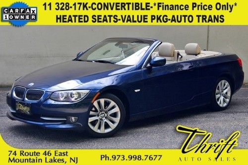 11 328-17k-convertible-*finance price only* heated seats-value pkg-auto trans