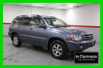 05 highlander v6 4wd 4x4 3.3l v6 auto sunroof 3rd-row alloys one-owner new-tires
