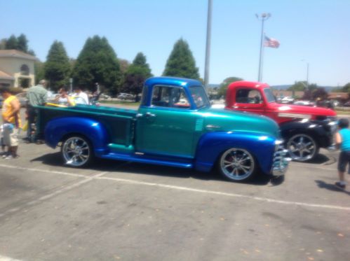 Candy pearl blue/green 50 chevy pickup