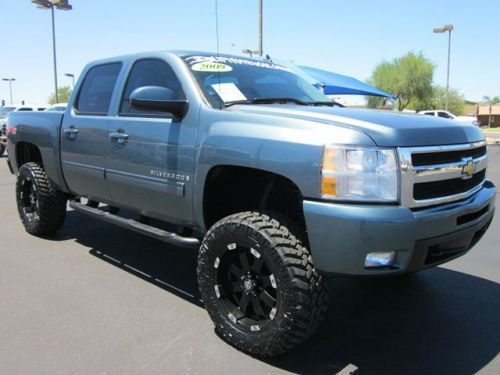 2009 chevrolet ltz 1500 crew cab chevy 4x4 zone lifted off road truck~leather!