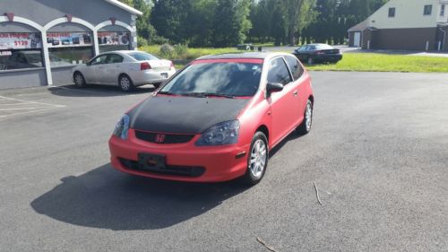 2002 honda civic si custom wrapped carbon fiber/ matte red many extras noreserve