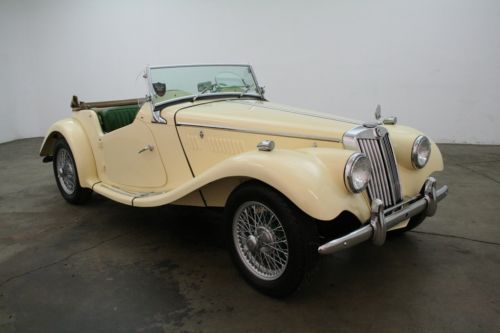 1955 mg tf roadster, matching#&#039;s, pale yellow,soft top,clean, blk plate cali car