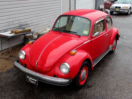 Sweet 1974 super beetle - best colors - red with tan interior 4-speed - restored