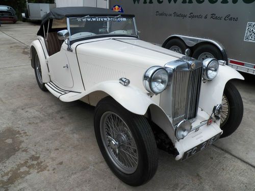 1946 mg tc old english  white / saddle brown leather  no reserve!