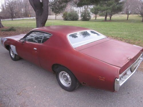 1971 dodge charger 500 / 383 automatic buckets console project car no reserve