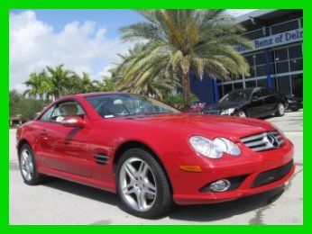 07 mars red sl-550 5.5l v8 convertible *navigation *amg sport package *low miles