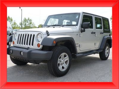 10 jeep wrangler unlimted sport 4x4 4wd right hand drive silver mail truck