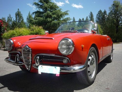 1962 alfa romeo giulia spider 1600 normale; well known north west car.