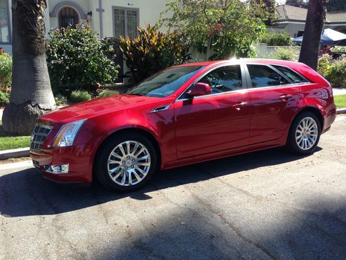 Loaded 2011 cadillac cts premium wagon 4-door 3.6l awd -- simply stunning in red