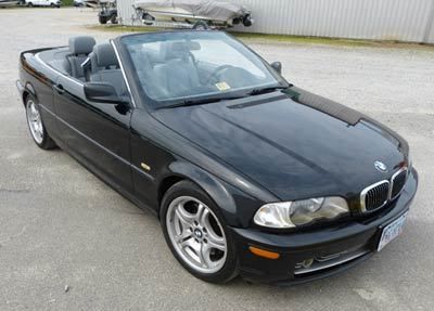 2002 bmw 330ci convertible black with black top 5 speed sharp ride
