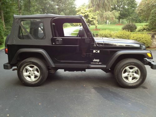 2003 jeep wrangler x 4.0l 6cyl 5-speed manual with hard &amp; soft top
