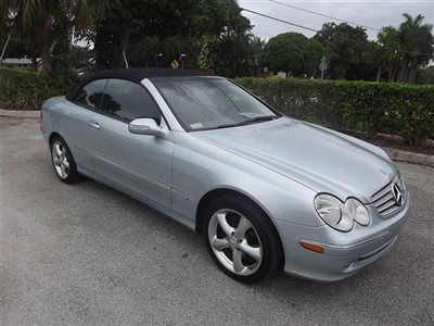 Fl 2005 clk320 cabriolet carfax certified only 54k miles no reserve!
