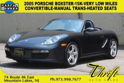 2005 porsche boxster 15k very low miles convertible manual trans heated seats