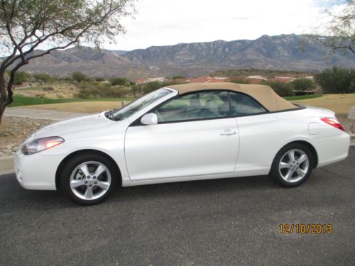 2008 toyota solara sle convertible 2-door 3.3l, white w/beige top