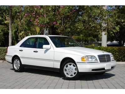 No-reserve 97 mercedes-benz c-class c280 sedan great miles power leather seating
