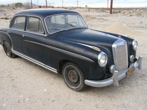 1958 mercedes 220s 4 d ponton sedan, calif black plate car, rust-free &amp; complete