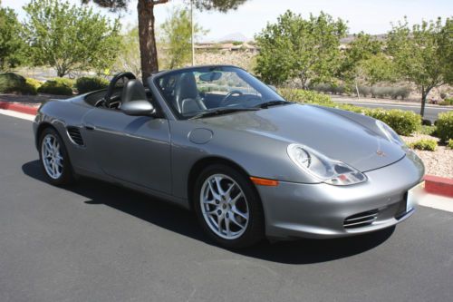 2003 porsche boxster convertible, gray ext/black int/ 2.7 liter / very low miles