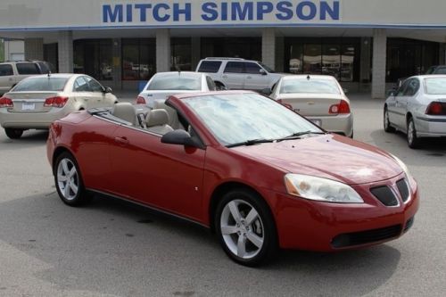 2007 pontiac g6 convertible gt leather 1-owner great carfax