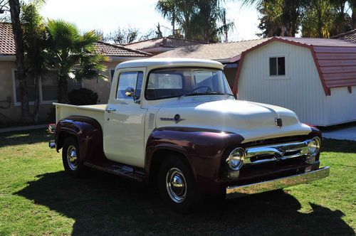 Custom restored 1956 ford f100 pickup truck 302/c6 ps pb ac all steel