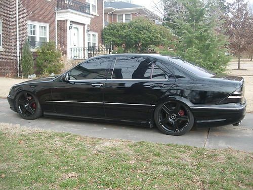 2002 mercedes benz s500 air bag suspension blacked out 19" amg rims tint exhaust