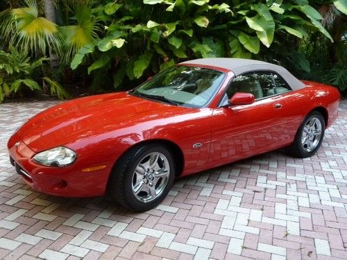 1999 jaguar xk8 cherry red convertible - unbelievable with only8k original miles