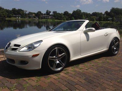2006 mercedes slk 280 white carfax certified upgraded 18 inch amg wheels