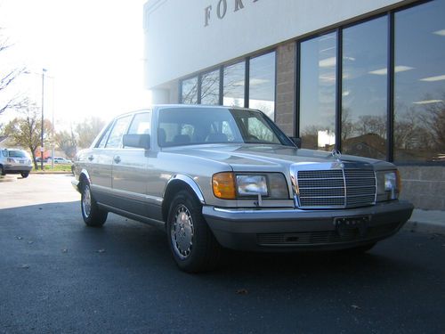 Mercedes benz 420sel - smoke silver with gray leather - very clean - serviced