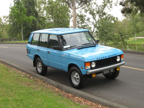 1987 range rover classic retro iconic tuscan blue paint