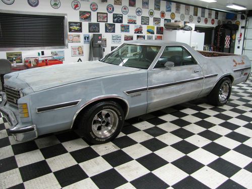 1977 ford ranchero, low miles, needs only paint