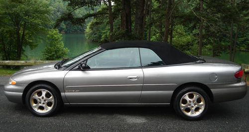 No reserve! luxury low miles! cabrio sebring convertible jxi southern no rust!