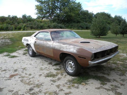 70 plymouth cuda 340, bs23h, #s matching project car, white/red, a/c, automatic