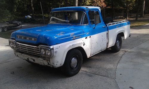 1959 ford f100 pickup shop truck  patina 292 v8 rat hot rod f 100 scta