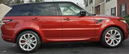 Reduced! -63 miles- 2014 range rover sport autobiography! chile red, black roof!