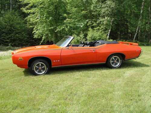 1969 pontiac gto convertible vintage collectible rotisserie documented restored