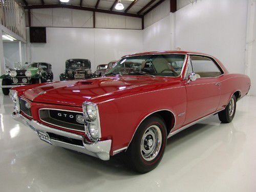 1966 pontiac gto hardtop factory tri-power and 4-speed phs documented low mile