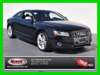 2008  s5 stunning black metallic with red leather  v8 32v  quattro awd coupe