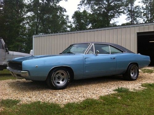 1968 dodge charger new paint 383 v8 auto rebuilt 68 b3 blue rust free no reserve