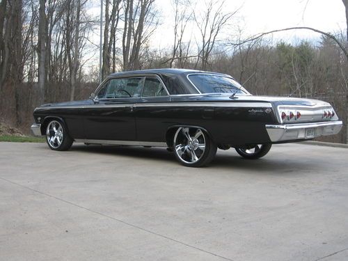Drop dead gorgeous 1962 impala ss   454 motor 400 tranny black pearl .