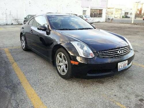2005 infiniti g35 coupe all black premium package sunroof spoiler heated seats