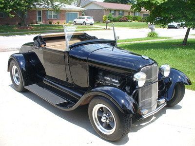 1929 ford roadster 32 grill very nice turn key 350/350 black convertible nr
