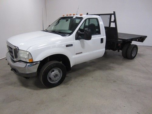 03 ford f350 flatbed 6.0l turbo diesel dually xl 4x4 manual wy/ co owned 80+pics