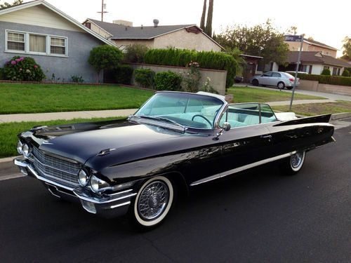 1962 cadillac deville 62 series convertible v-8 loaded 2nd owner ca car