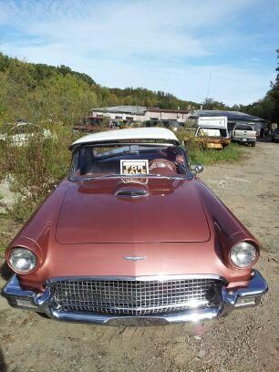 1957 ford t-bird - genuine car - great restoration project!  conv with hard top!