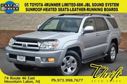 05 toyota 4runner limited-88k-jbl sound system-sunroof-heated seats-leather