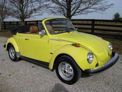 1979 vw super beetle cabriolet in lemon yellow stored inside super condition!!