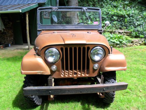 1957 jeep cj5 four wheel drive, brown