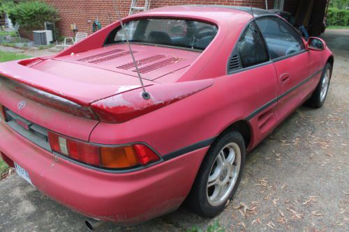 1991 toyota mr2 red exterior blue cloth interior for parts or repair clinton md