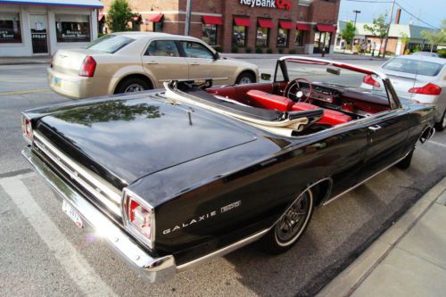 1966 ford galaxie 500 convertible - beautiful black beauty - 56k mi - excellent